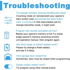 Carsine Garage Door Opener Remote, for Lift Master Chamberlain Craftsman Garage Door Opener Remote 893LM 893Max 891LM 971LM 973LM 371LM 373LM, Red Orange Green Yellow Purple Learn Button Garage Door Remote 1 PCS