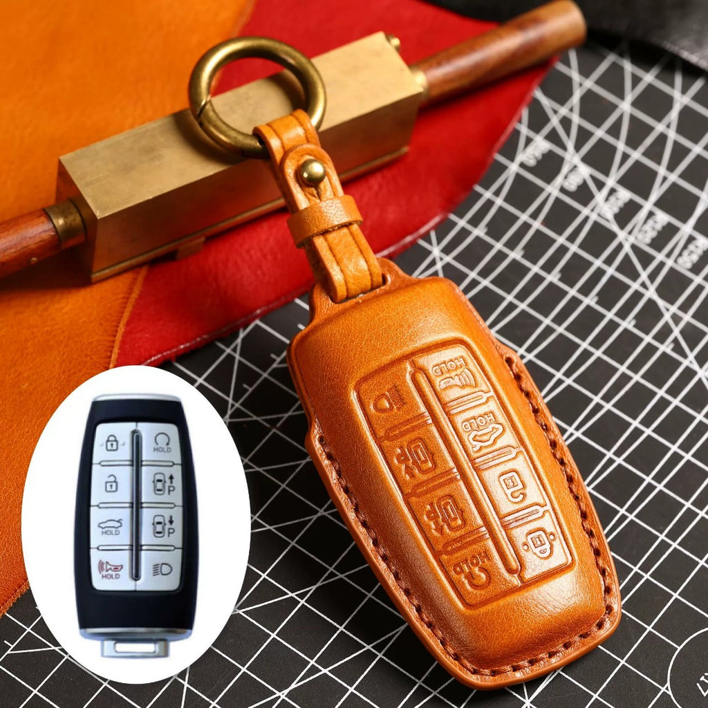 Luxury Genesis Key Fob Case - Handmade Leather Protector