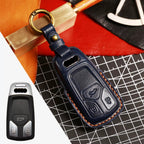 Premium Audi Leather Car Key Cover - Luxury Protection & Custom Fit for Audi Keys