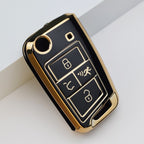 Carsine Volkswagen Car Key Case Golden Edge Black / Key case
