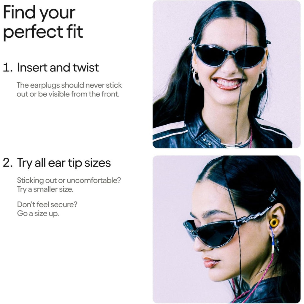 Carsine Ear Plugs – Ultra-Comfy Reusable 24dB (SNR) Noise-Reducing Earplugs for Sleep, Deep Focus, Travel, Noise Sensitivity, Flexible Hearing Protection, Customizable Fit Black