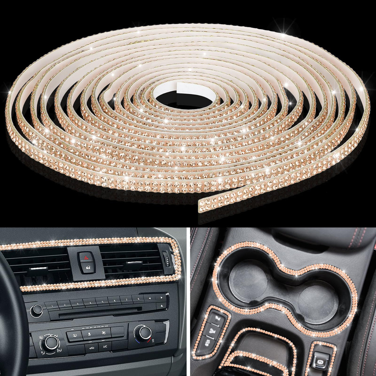 Car Trim Bling Decor Self Adhesive Car Accessories