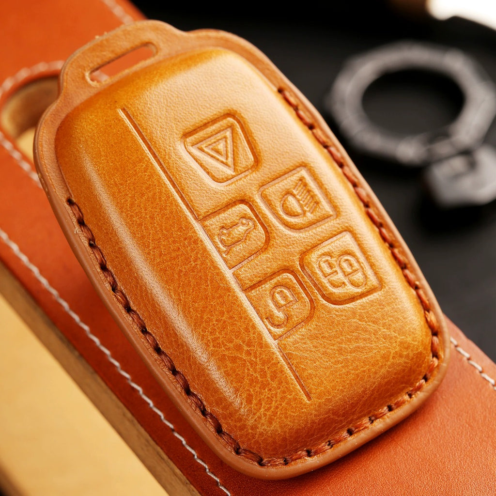 Land Rover/Jaguar Leather Key Cover | Handmade Full-Grain | Precision Fit 2010-2025 Models