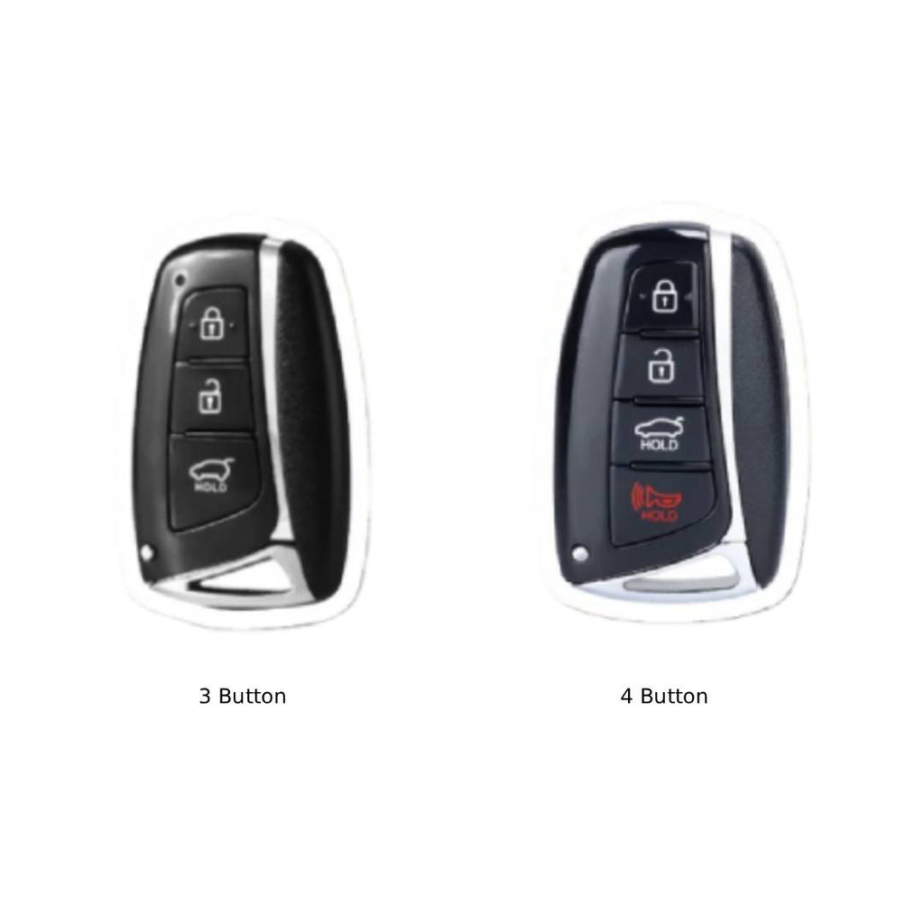 Hyundai IX45 Leather Car Key Cover 3,4 Button