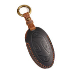 Carsine Hyundai Leather Car Key Cover 5,7 Button Black / 5 Button