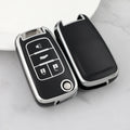 Carsine Chevrolet Holden Buick Car Key Cover Silver Edge Black / Key case