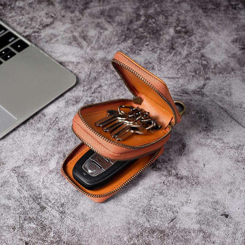 Étui universel en cuir double couche pour clés de voiture, compatible avec tous les modèles