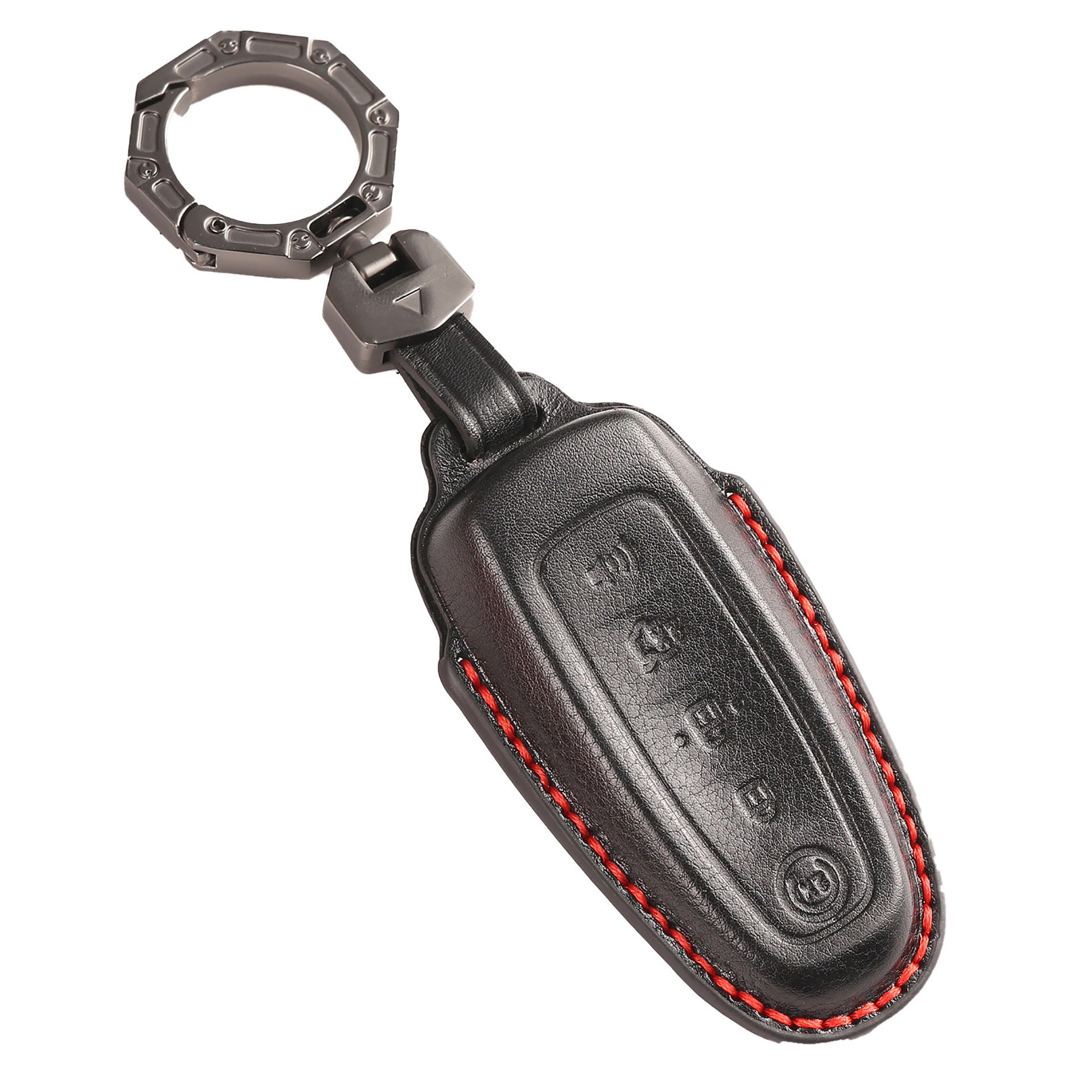 Étui de clé de voiture en cuir à 5 boutons pour Ford Edge, Explorer, Lincoln MKT et Navigator 2017