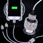 Car Rhinestone Charging Set