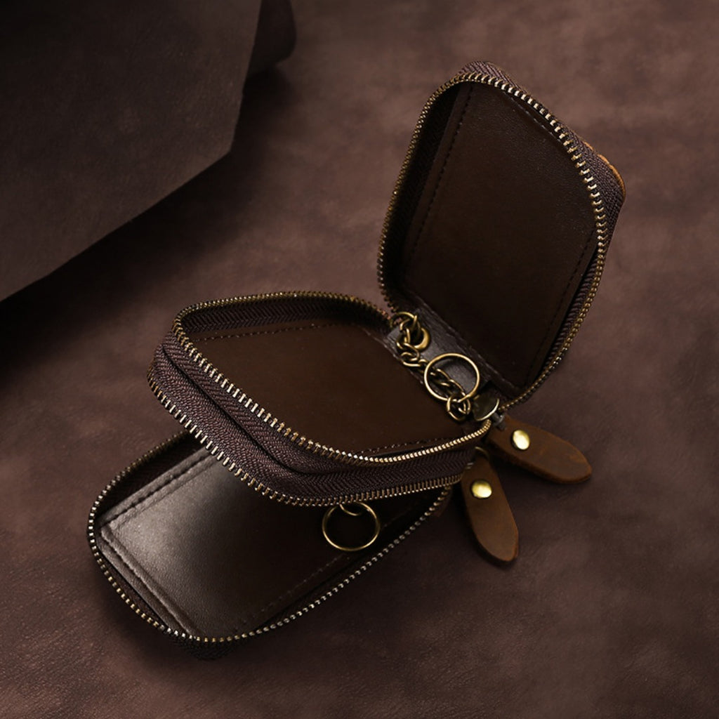 Étui universel en cuir double couche pour clés de voiture, compatible avec tous les modèles