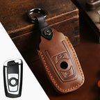 Carsine BMW Leather Car Key Cover 2,3 Button Brown / 2 Button