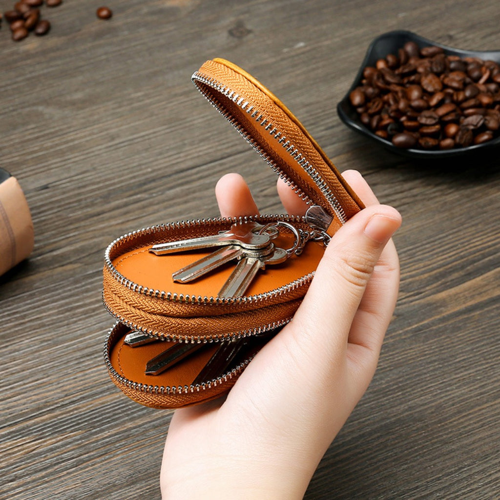 Étui à clés de voiture en cuir double couche, compatible avec tous les modèles