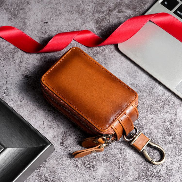 Étui universel en cuir double couche pour clés de voiture, compatible avec tous les modèles