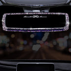 Carsine Rhinestone car rearview mirror Purple