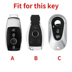 Carsine Mercedes Benz Car Key Cover Silver Edge