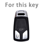 Carsine Audi Car Key Cover Silver Edge