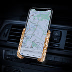 Carsine Rhinestone Car Phone Holder Inserted Or Adsorbed Champagne